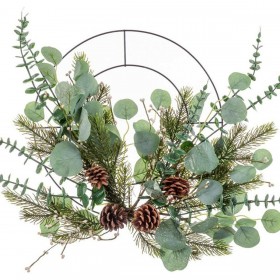 Appendino per Porte Natale Verde Naturale Metallo Plastica 51 cm