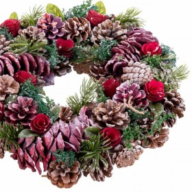Ghirlanda di Natale Rosso Multicolore Plastica Foam Ananas 35 x 35 x 9 cm