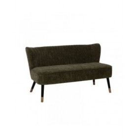 Divano Nero Verde Dorato 134 x 74 x 70 cm