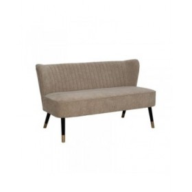 Divano Nero Beige Dorato 134 x 74 x 70 cm