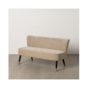 Divano Nero Beige Dorato 134 x 74 x 70 cm