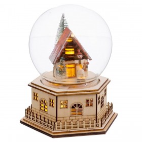 Decorazione Natalizia Naturale Legno 15 x 13 x 17 cm