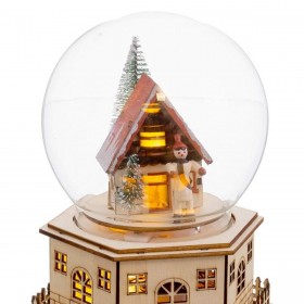 Decorazione Natalizia Naturale Legno 15 x 13 x 17 cm