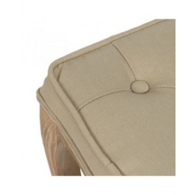 Panca Beige Legno d'albero della gomma 50 x 47 x 36 cm