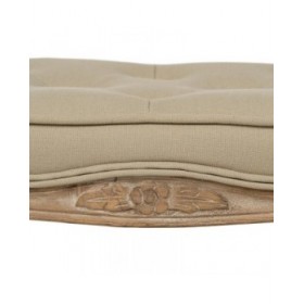Panca Beige Legno d'albero della gomma 50 x 47 x 36 cm