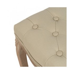 Panca Beige Legno d'albero della gomma 110 x 47 x 36 cm