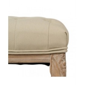 Panca Beige Legno d'albero della gomma 110 x 47 x 36 cm