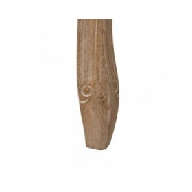 Panca Beige Legno d'albero della gomma 110 x 47 x 36 cm
