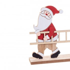 Decorazione Natalizia Multicolore Legno Babbo Natale 14,5 x 5 x 19 cm