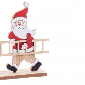 Decorazione Natalizia Multicolore Legno Babbo Natale 14,5 x 5 x 19 cm