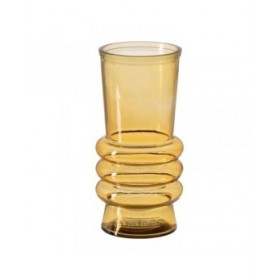 Vaso Giallo vetro riciclato 13 x 13 x 25 cm