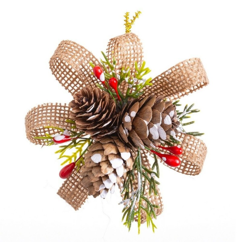 Decorazione Natalizia Multicolore Naturale Plastica Fibra 10,5 x 4 x 20 cm (3 Unità)