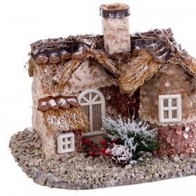 Decorazione Natalizia Multicolore Naturale Polyfoam Casa 18 x 22 x 15 cm