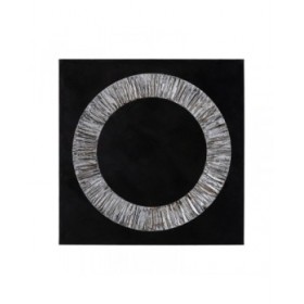 Quadro Nero Grigio Astratto 100 x 3 x 100 cm