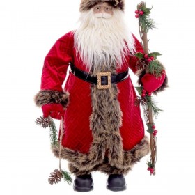 Decorazione Natalizia Rosso Multicolore Poliresina Tessuto 60 cm