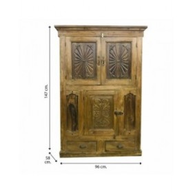 Armadio Alexandra House Living Marrone Legno Riciclato 58 x 147 x 96 cm