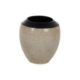 Vaso Nero Crema Ceramica 35 x 35 x 34 cm