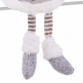 Decorazione Natalizia Grigio Multicolore Poliresina Sabbia Tessuto Bambina 12 x 9 x 53 cm
