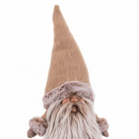 Decorazione Natalizia Beige Poliresina Tessuto Babbo Natale 40 x 11 x 38 cm
