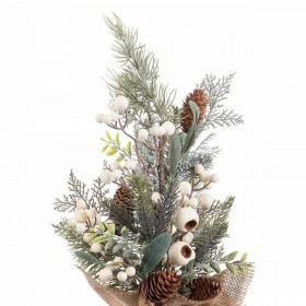 Decorazione Natalizia Multicolore Naturale Plastica Ananas 50 cm