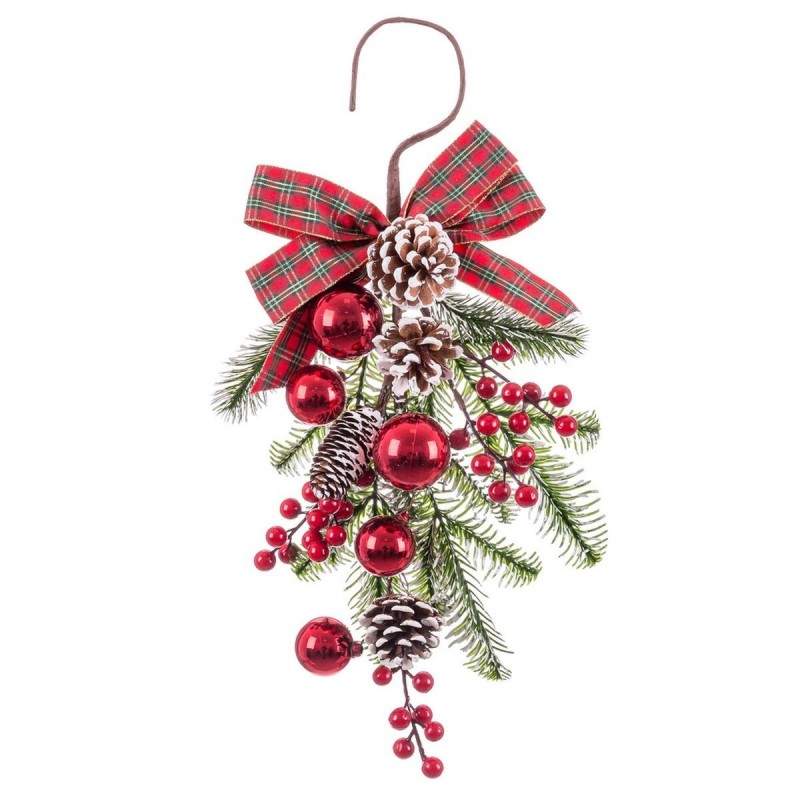 Decorazione Natalizia Rosso Multicolore Plastica Ananas 50 cm
