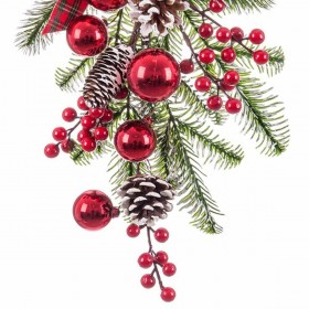 Decorazione Natalizia Rosso Multicolore Plastica Ananas 50 cm