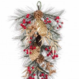 Appendino per Porte Natale Multicolore Dorato Plastica 60 cm
