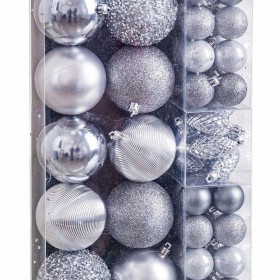 Palle di Natale Argentato (50 Unità)