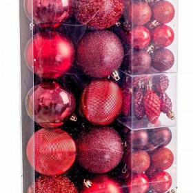 Palle di Natale Rosso (50 Unità)