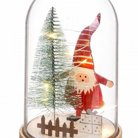 Decorazione Natalizia Multicolore Legno Cristallo 11 x 11 x 18 cm