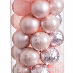 Palle di Natale Rosa Plastica 6 x 6 x 6 cm (40 Unità)