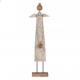 Decorazione Natalizia Naturale Legno di mango Angelo 22,5 x 9 x 84,5 cm