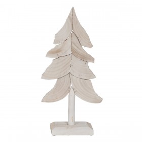 Albero di Natale Bianco Legno di paulownia Albero 29 x 12 x 62 cm