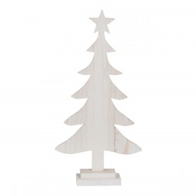 Albero di Natale Bianco Legno di paulownia Albero 40 x 2 x 80 cm