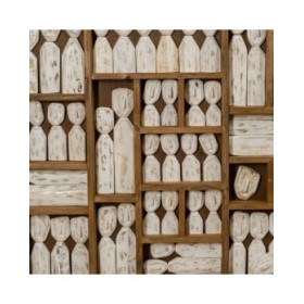 Quadro Marrone Beige Legno 120 x 164 x 6 cm