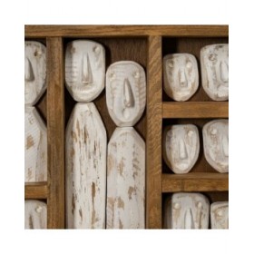 Quadro Marrone Beige Legno 120 x 164 x 6 cm