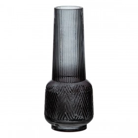 Vaso Grigio Vetro 12 x 12 x 29 cm