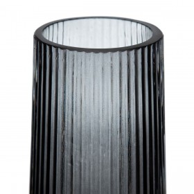 Vaso Grigio Vetro 12 x 12 x 29 cm