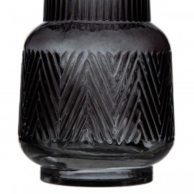 Vaso Grigio Vetro 12 x 12 x 29 cm
