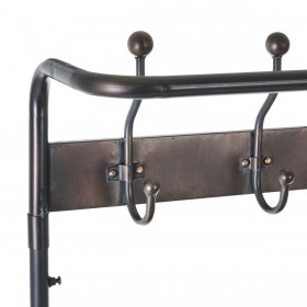 Ingresso con Cassetti BRICK Appendiabiti Marrone Nero Ferro 111 x 37 x 185 cm