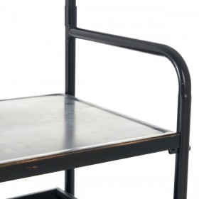 Ingresso con Cassetti BRICK Appendiabiti Marrone Nero Ferro 111 x 37 x 185 cm