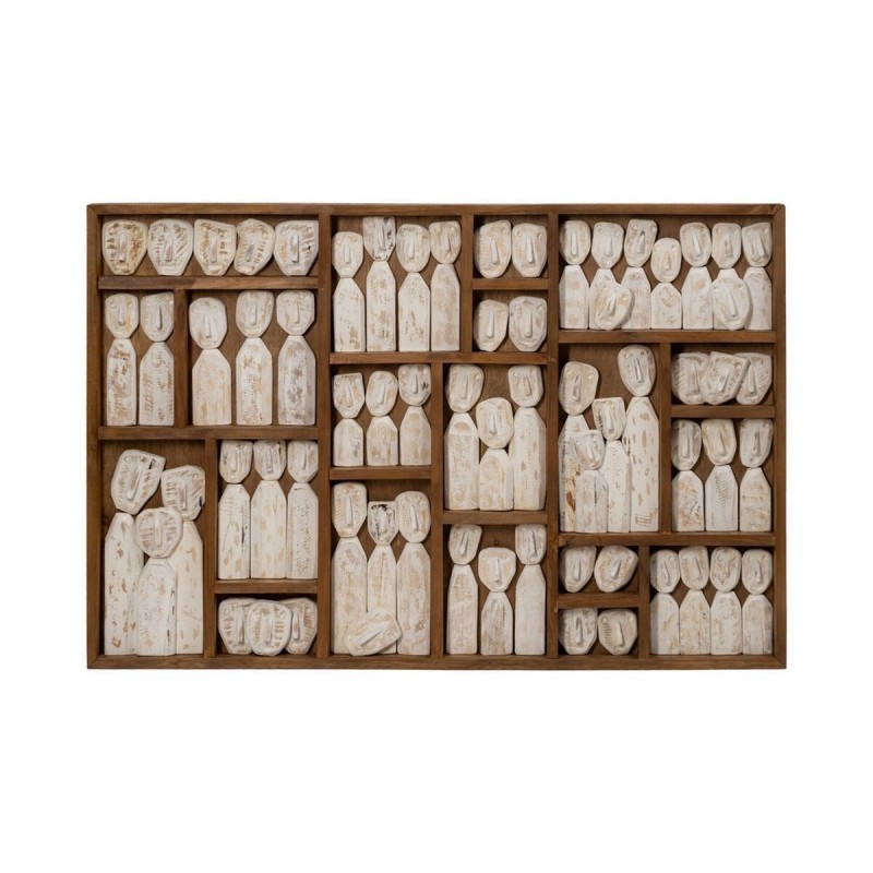 Quadro Marrone Beige Legno 120 x 80 x 6 cm