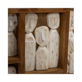 Quadro Marrone Beige Legno 120 x 80 x 6 cm