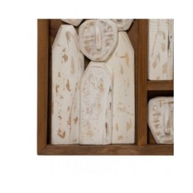 Quadro Marrone Beige Legno 120 x 80 x 6 cm