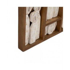 Quadro Marrone Beige Legno 120 x 80 x 6 cm