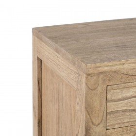 Comodino MIRÓ Naturale legno di mindi 44 x 34 x 77 cm