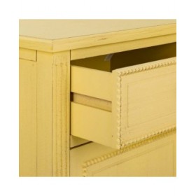 Comodino Alexandra House Living Giallo 36 x 72 x 45 cm