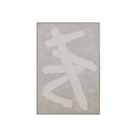 Quadro Bianco Grigio Astratto 80 x 3,5 x 120 cm