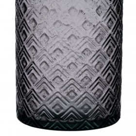 Vaso Grigio vetro riciclato 9 x 9 x 28 cm