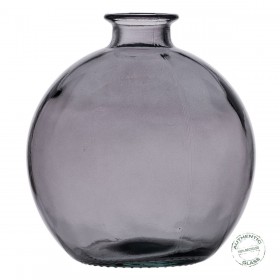 Vaso Grigio vetro riciclato 16 x 16 x 18 cm